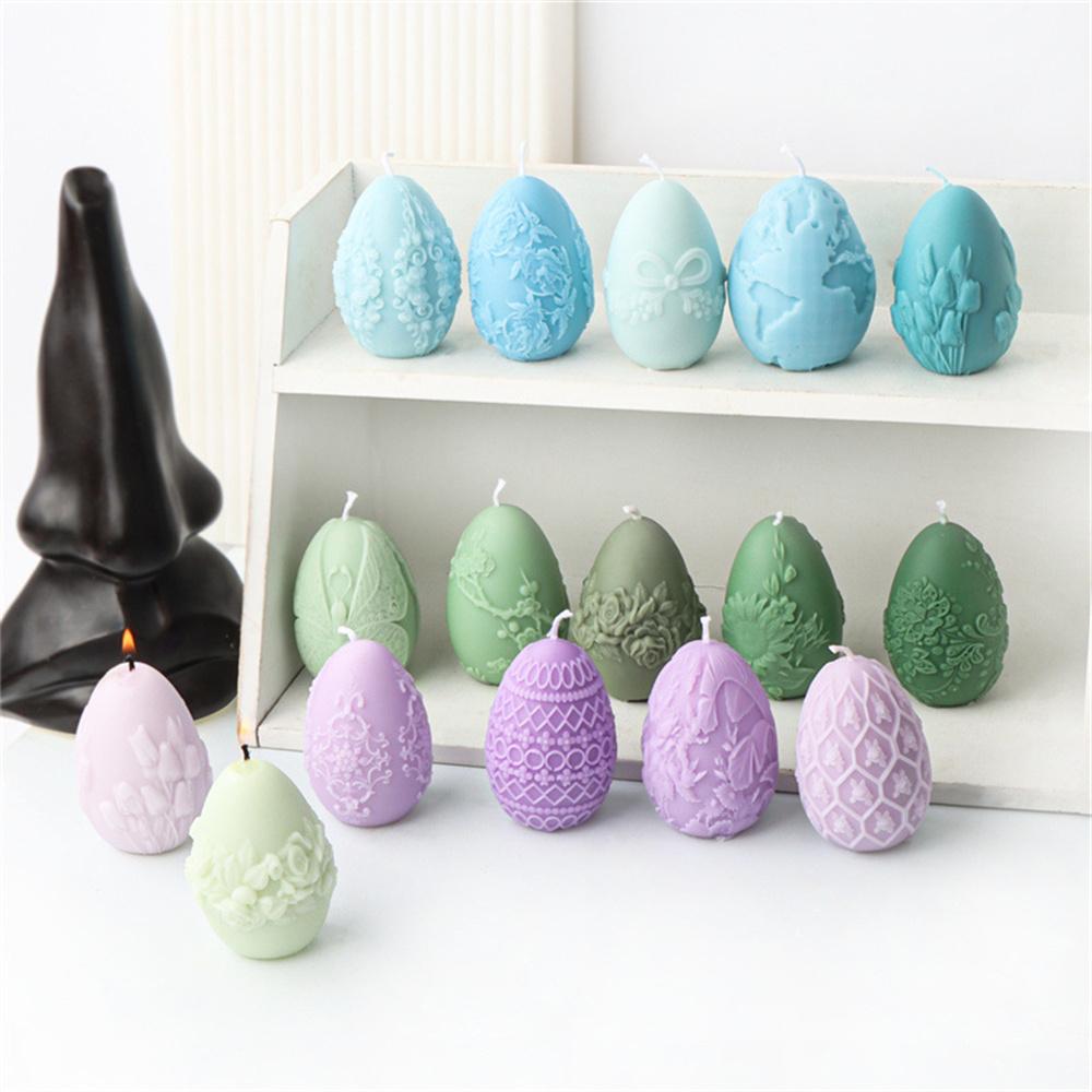 Easter Egg Flower Ball Candle Silicone Mold Handmade Chocolate Decoration Gypsum Aromatherapy Soap Resin Candle Silicone Mould