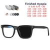 Square Photochromic Glasses Men Women Myopia Eyeglasses Students Short Sight Eyewear 0 -0.5 -1 -1.25 -1.5 -1.75 -2.0 To -6