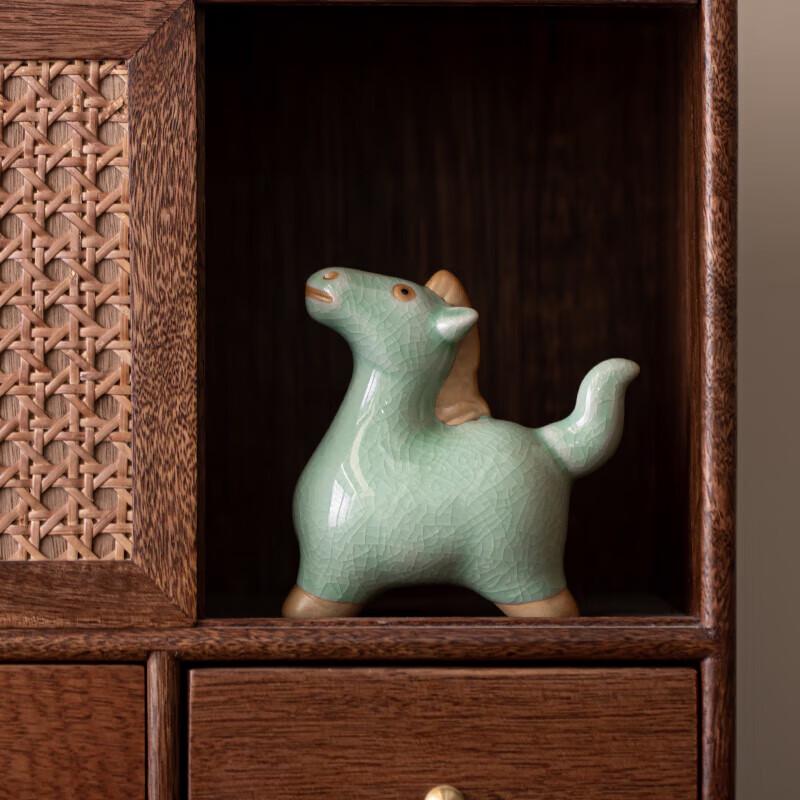 Ru Shan Ming Ru Ware Green Horse Tea Set