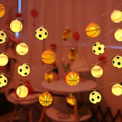 LED Light String Football Basketball Light String Themed Decorative Lights