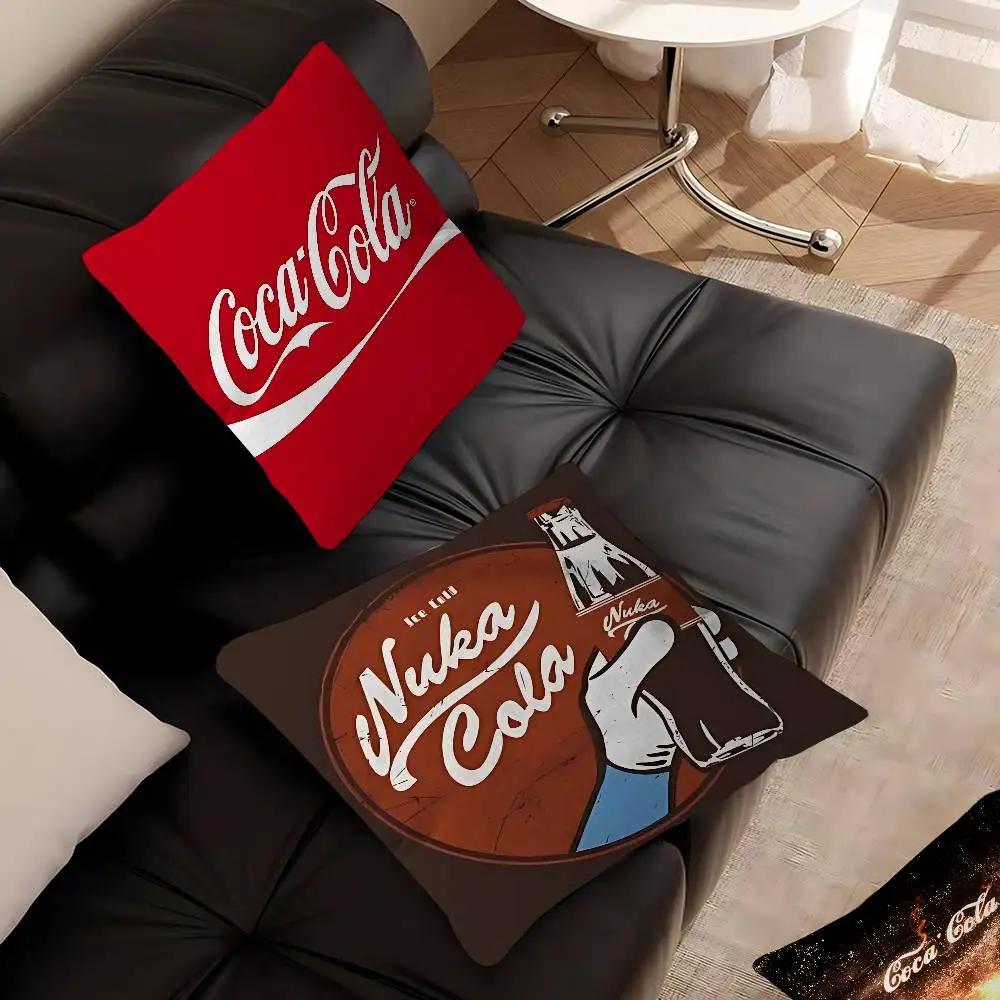 C-Cocas C-cola Vintage Logo Cushion Cover Polyester Sofa Cushions Decorative Throw Pillows Home Decoration Pillowcover