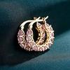 High-Quality Cubic Zirconia Hoop Earrings for Women Stylish Everyday Party Jewelry