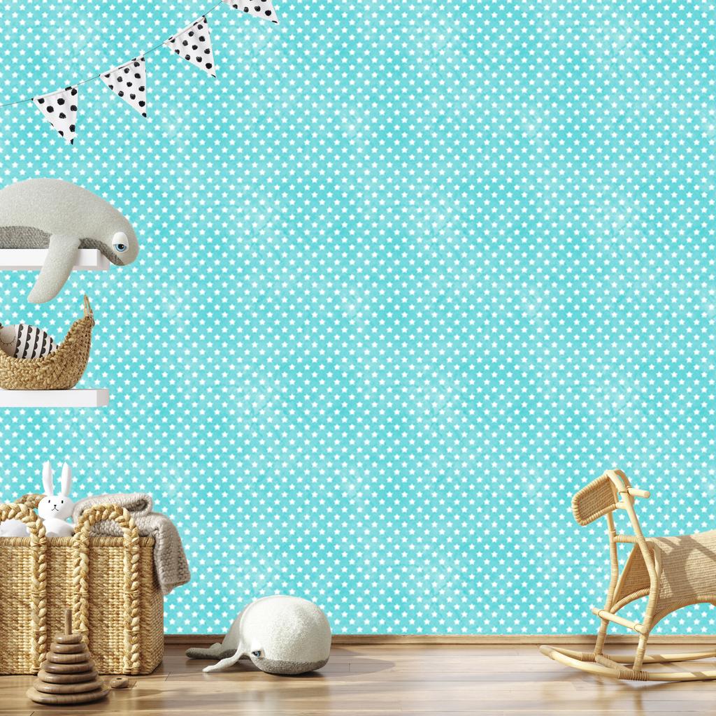 Celadon Stars Wallpaper, Celadon Center for Living Room and Bedroom 50x1000