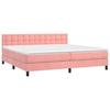 VidaXL Divan Bed with Mattress Pink 200x200 Cm Velvet - Model 3141568