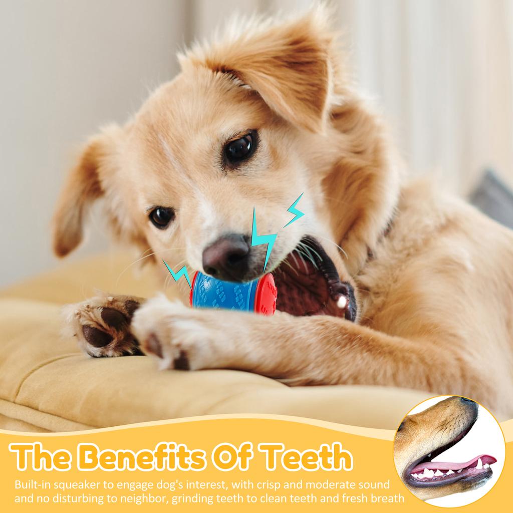 6 bucăți bile scârțâitoare jucării câini jucării interactive jucărie de mestecat pentru câini pentru câini curățarea dinților pentru animale de companie, rezistență la mușcături, articole pentru animale de companie