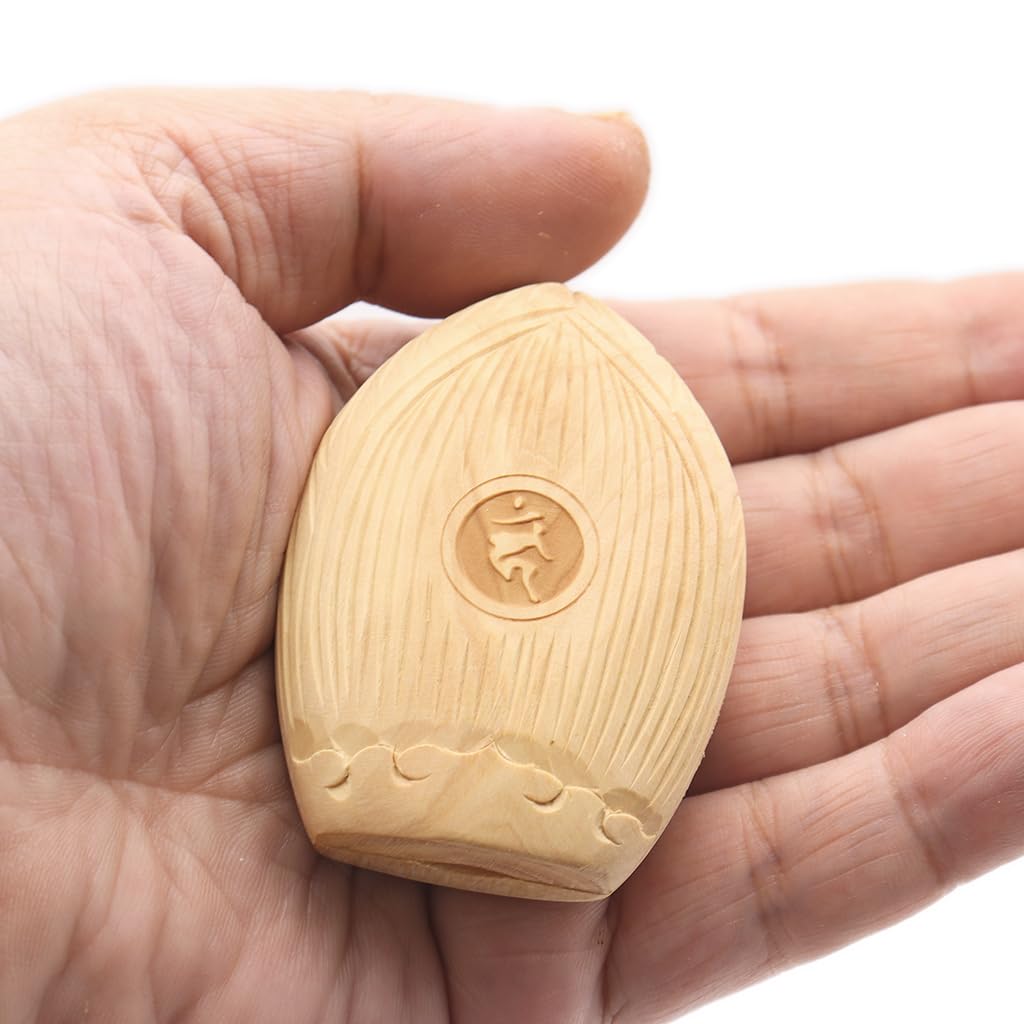 Kurita's meticulously crafted Buddhist statue: Guardian deity - Fudo Myoo seated statue (Lotus-shaped incense box Buddha [pocket Buddha]) Guardian dei