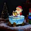 Christmas Santa Bubble Bath Lamp Cute Santa Reading A Book Bathtub Lamp USB Night Light for Bathroom Home Office Desk Decor