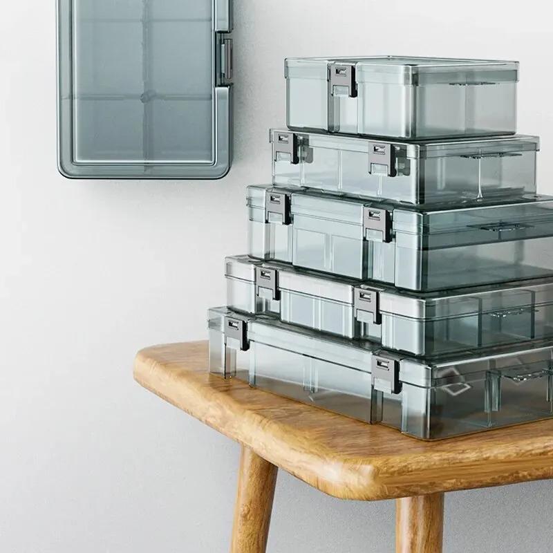 Plastic Tool Parts Box Storage Screw Box Tool Classification Electronic Component Drill Bit Accessories Thickened Grid Box