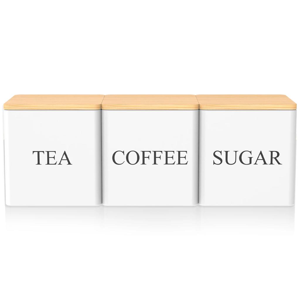 3pcs Coffee Bean Storage Tea Candy Cans, Perfect for Bar Supplies