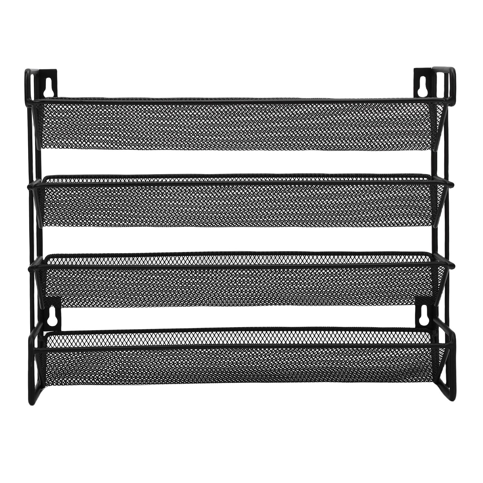 

Seasoning Rack 4 Tier Vertical Countertop Seasoning Rack for Kitchen Cabinet Pantry Cupboard