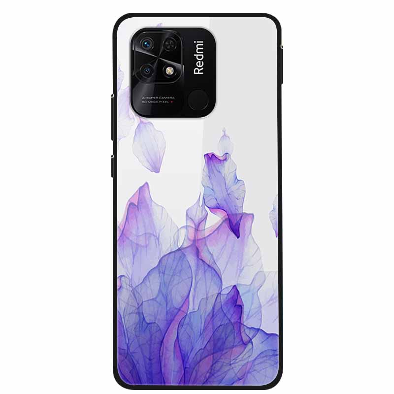 For Redmi 10C Case Luxury Tempered Glass Back Cover Hard Case For Xiaomi Redmi 10C 10 C Capa Redmi10C Shockproof Funda Coque