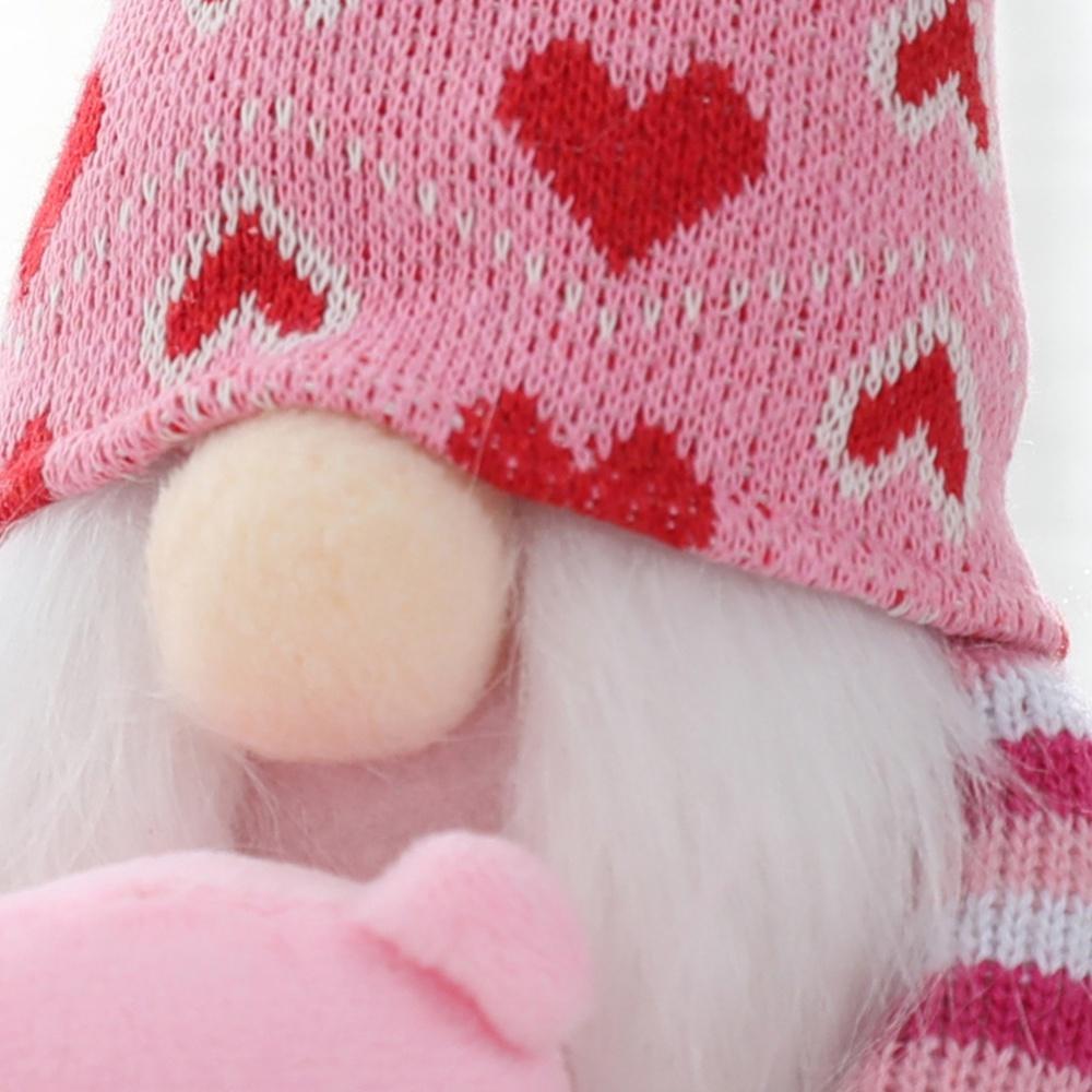 Valentine's Day Gnome Decorations Heart Gnomes Plush Handmade Swedish Tomte for Home Valentines Day Gift Wedding Anniversary