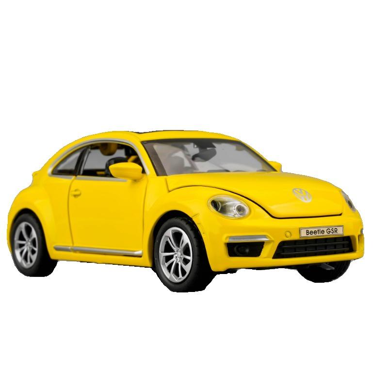 W221:32 Volkswagen Beetle GSR Alloy Super Car Model with Sound Light Children Boy Toy Vehicle Home Decoration Gift Home Decor