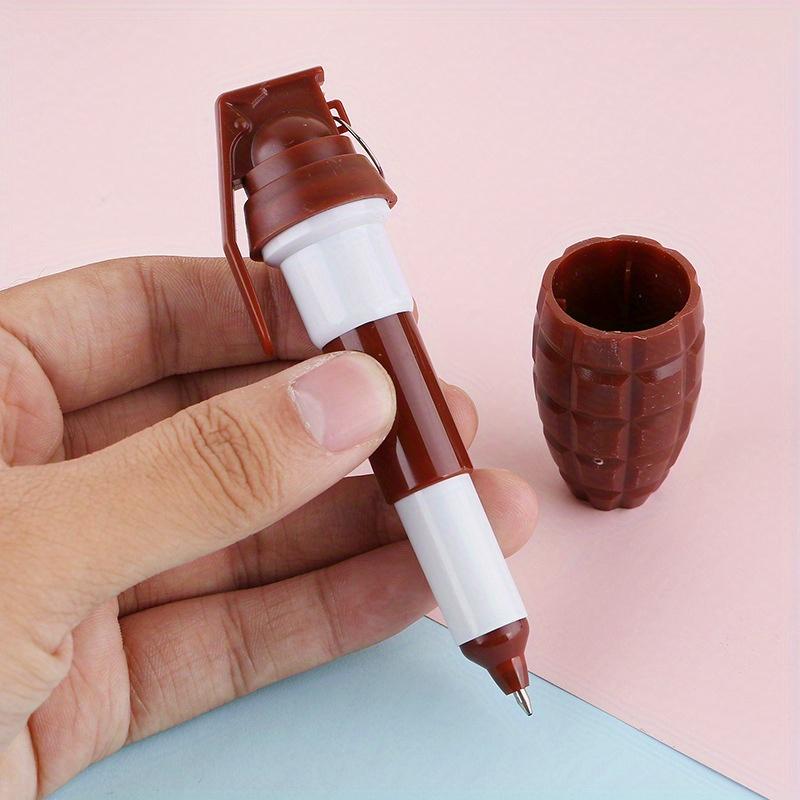 Back To School Season 10pcs Creative Stationery Cute Grenade Shape Ballpoint Pen Mini Telescopic Ballpoint Pen Grenade Shape Pen