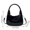 Elegant PU Hobo Bag Solid Color Texture Handbag Storage Bag French Underarm Bag  Women