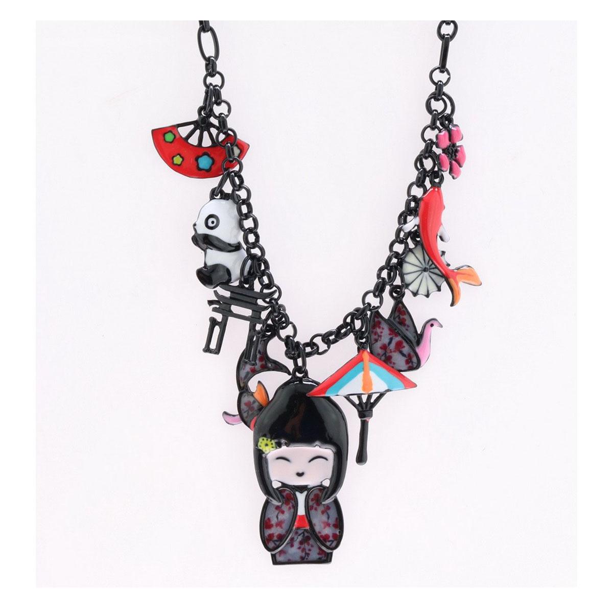 

Les Trésors De Lily [R6228] - Дизайнерское колье Lilipoupettes (гейша) разноцветный - 45х20 мм