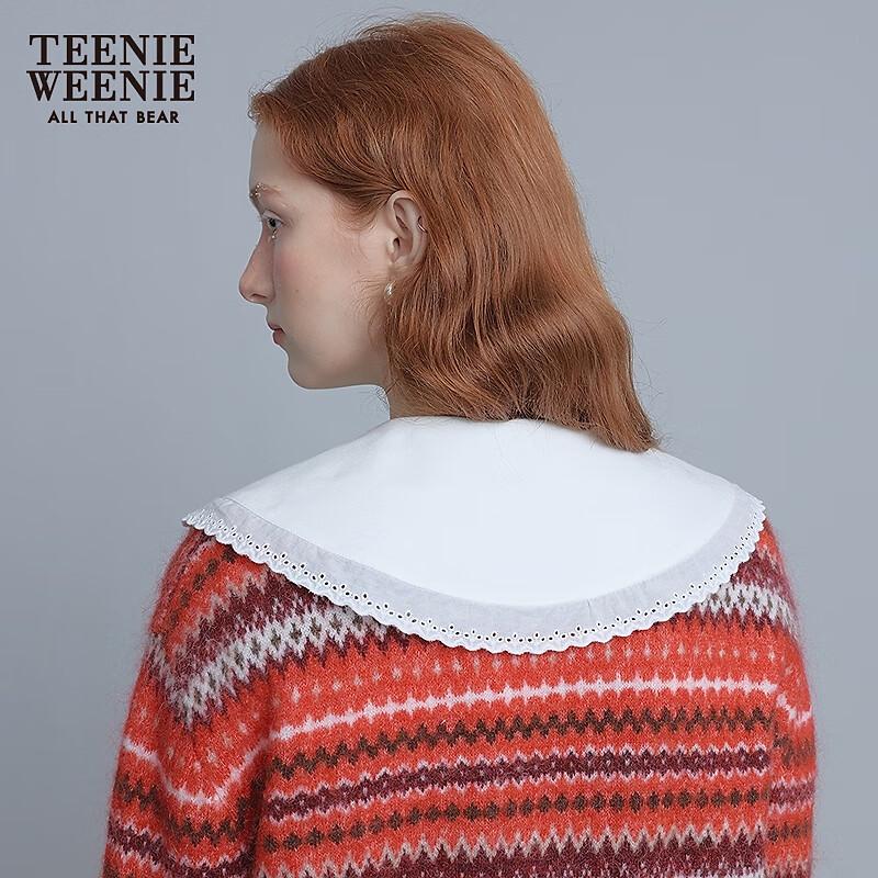 Teenie Weenie Women's Striped V-Neck Sweater
