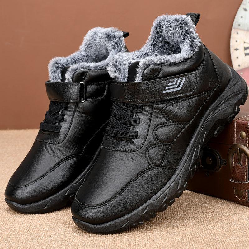 Men Winter New Style With Plush And Thick Snow Boots Warm And Comfortable Cotton Shoes Fashionable And Casual Sports Shoes