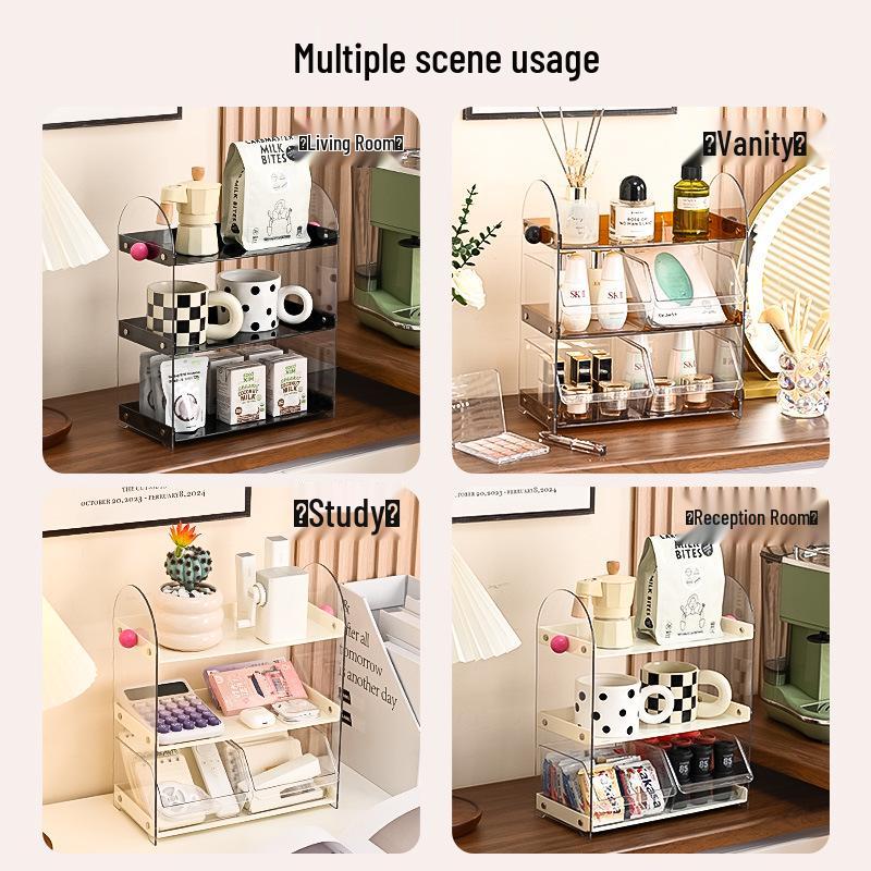 Hochwertiges Kosmetik-Aufbewahrungsregal im chinesischen Stil für Make-up- und Hautpflegeprodukte