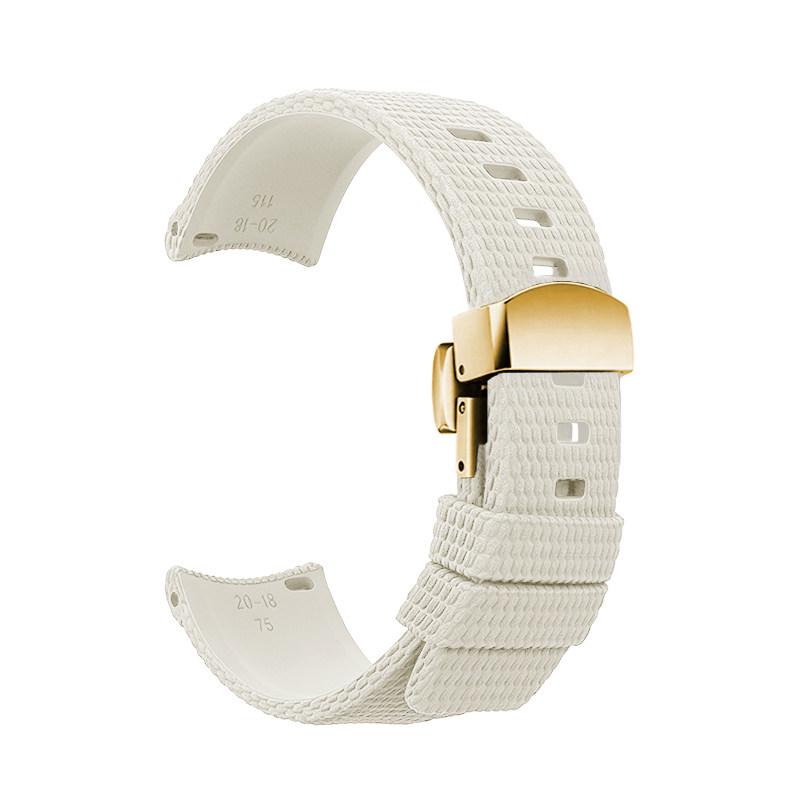 Curved arc-shaped fluororubber Watch strap for original OMEGA X Swatch X Blancpain Scuba Fifty Fathoms MoonSwatch FKM watchband