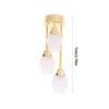 Miniature Dollhouse Chandelier Hanging Lamp 1/12 Scale Living Room LED Lighting Accessory for Realistic Bedroom Decors