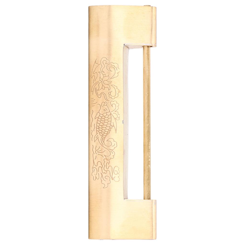 Brass Antique Padlock 8cm Spacing Delicate Chinese Old Style Jewelry Box Padlock with Key