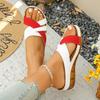 Womens Cross Strap Sandals With Pu Upper And Rubber Sole For Summer Beach Wear