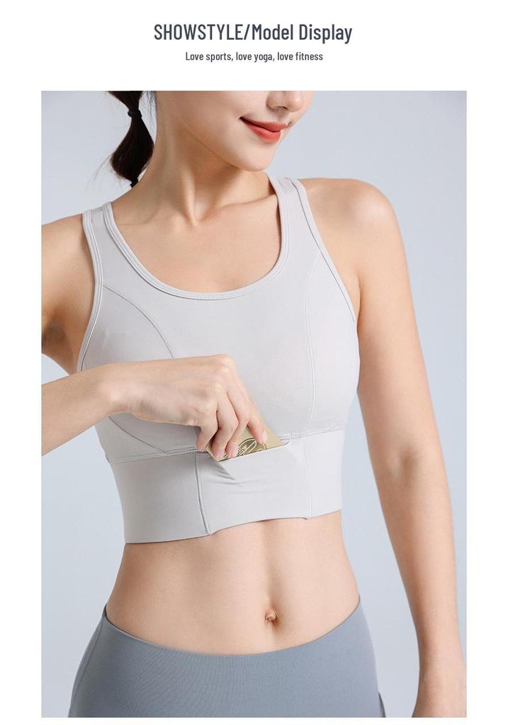 Plus Size Shockproof Sports Bra for Women - Anti-Sagging High-Strength Yoga Tank Top