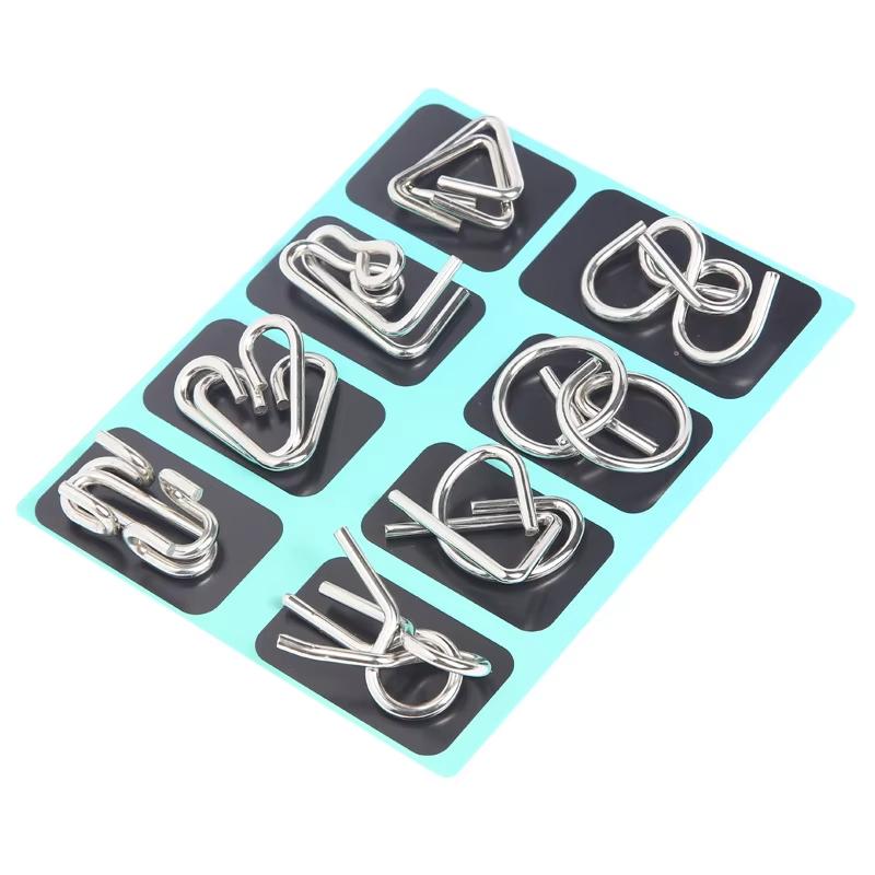 Creative Classic IQ Metal Brain Teaser Magic Baffling Puzzles Game Toys for Children Adults Funny Kids Gifts