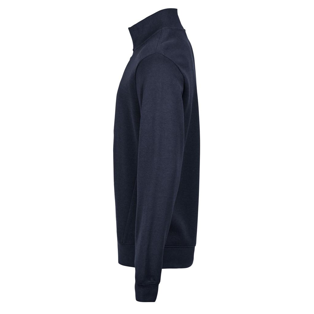 Tee Jays Mens Ribbed Interlock Half Zip Sweatshirt