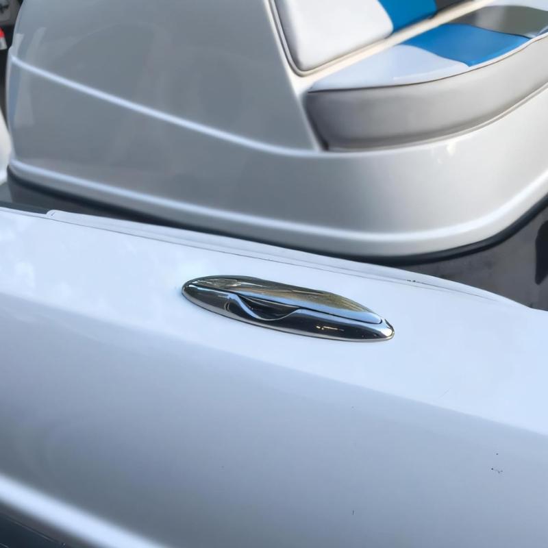 Strong 316 Stainless Steel Boat Dock Cleat Including Rectangular Backing Plate For Firm Installation