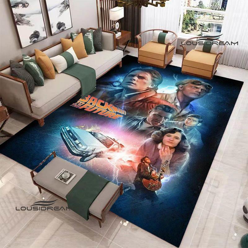 Movie Back To The Future printed carpet Living room bedroom non-slip carpets Yoga mat Outdoor carpet kawaii rug birthday gift