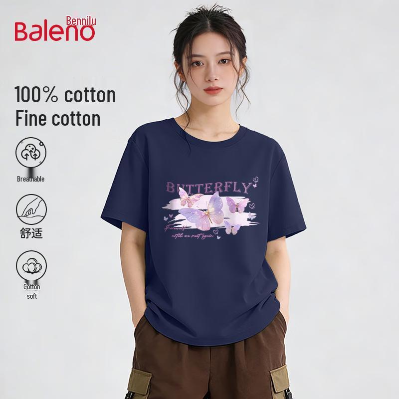 Baleno Women's Pure Cotton Loose Fit Graphic T-Shirt