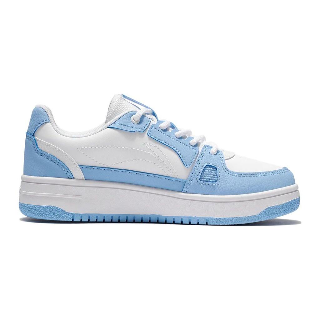 Li-Ning Cloud Anti-Kick Anti-Slip Shock Absorption Wear-Resistant Lightweight Rebound Low-Top Skate Shoes Kids Skate Shoes White Blue YKCS096-2