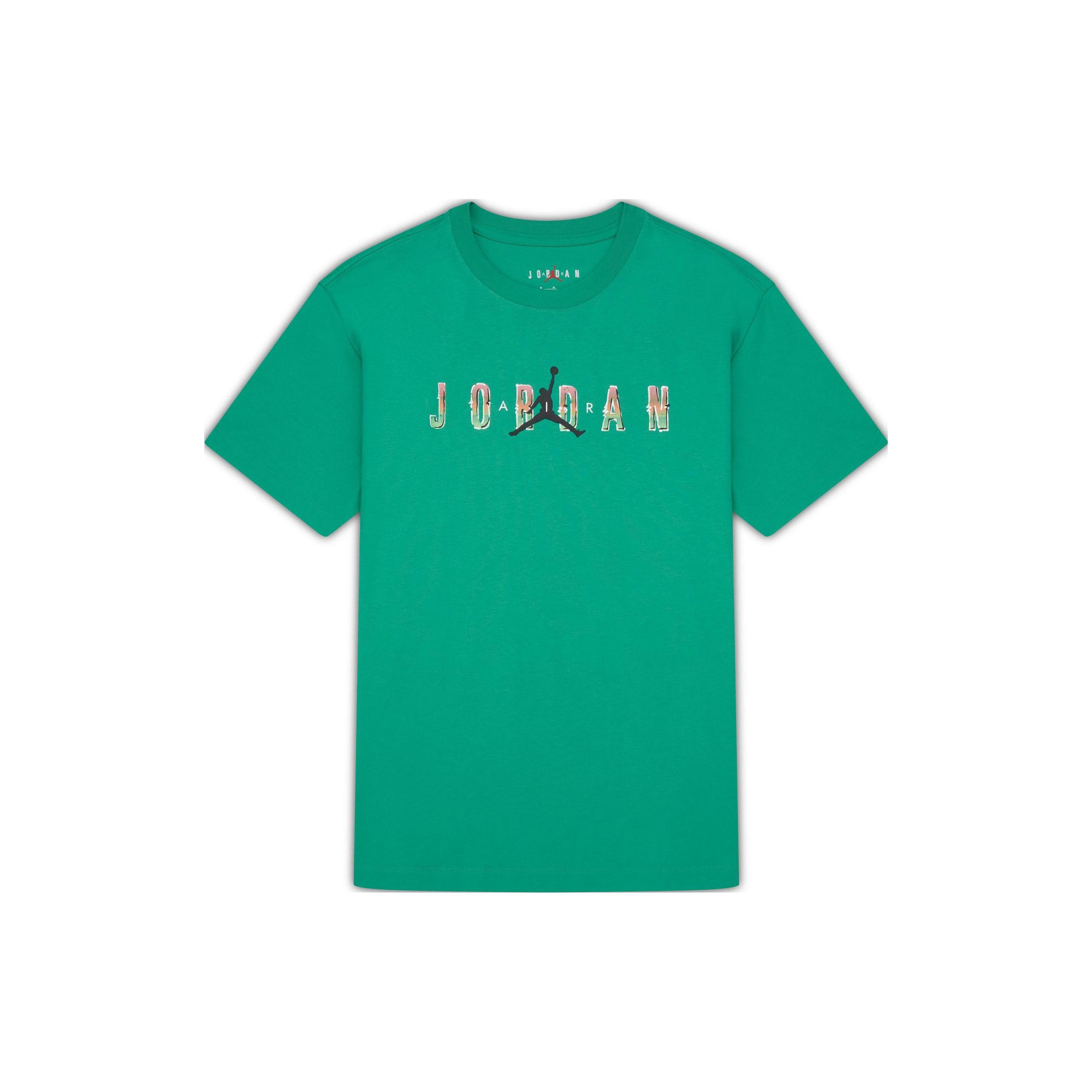 Air Jordan DNA Printing Alphabet Large Logo Short Sleeve Green Men s DQ5884-324 XXXL