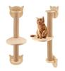Cat Climbing Shelves Wall Mounted Cat Tree Sisal Scratching Post Pedal Hammock Indoor Kitten Playground Cats Accessories