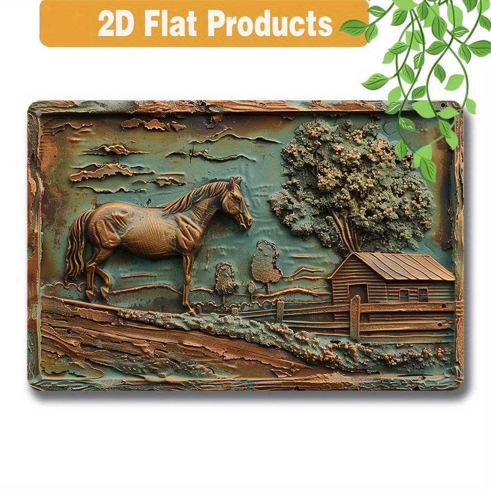 FJ Vintage Metal Tin Signs 2D Flat Printing  Posters  Room Wall Home Farmhouse Decor Room Decoration