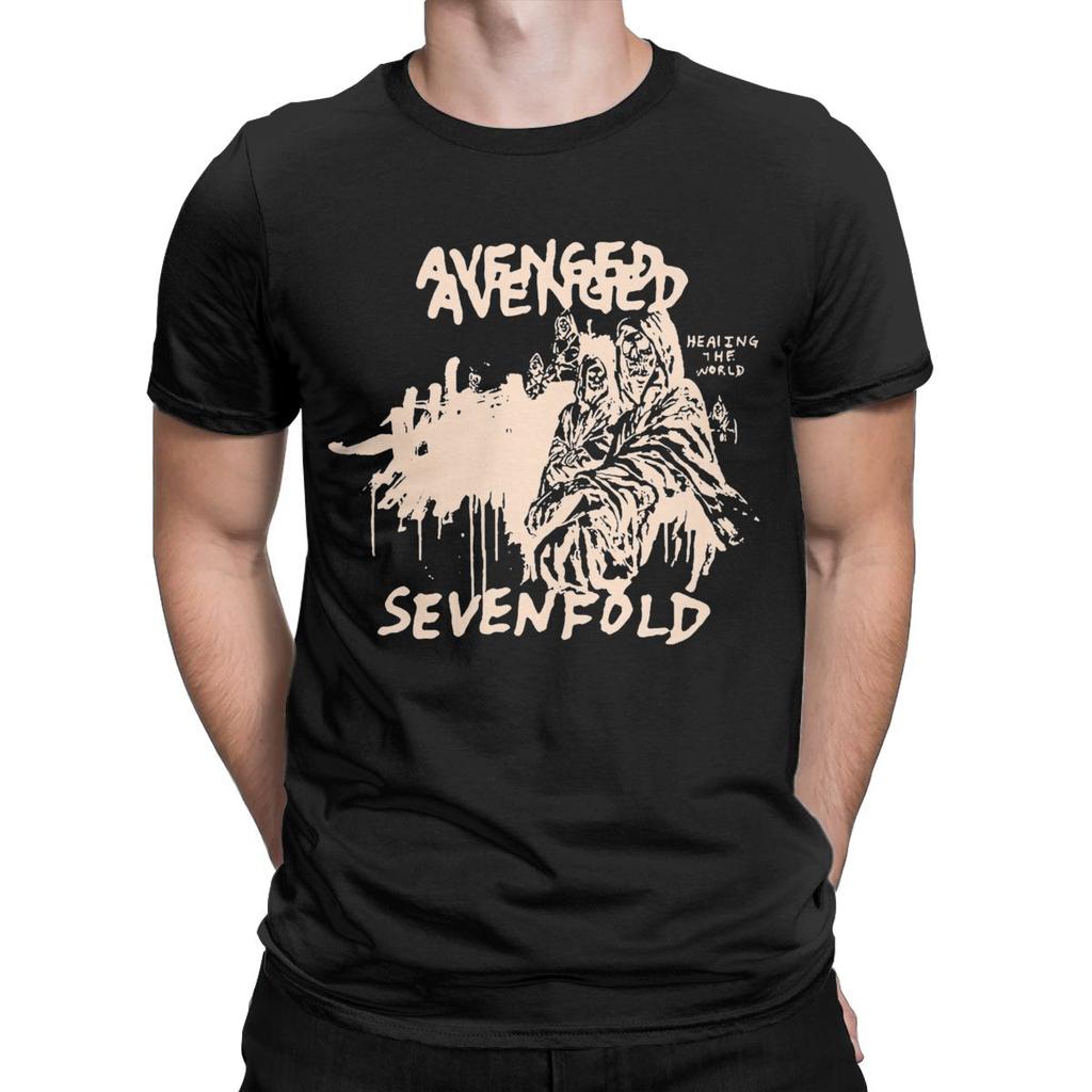 Magliette da Uomo Avenged Sevenfold Umoristiche in Puro Cotone Magliette a Maniche Corte Girocollo Abbigliamento Idea Regalo