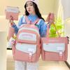 Schoolbag New Japanese Versatile Four-piece School Bag Large Capacity Lightweight Student Backpack Simple High Value Backpack