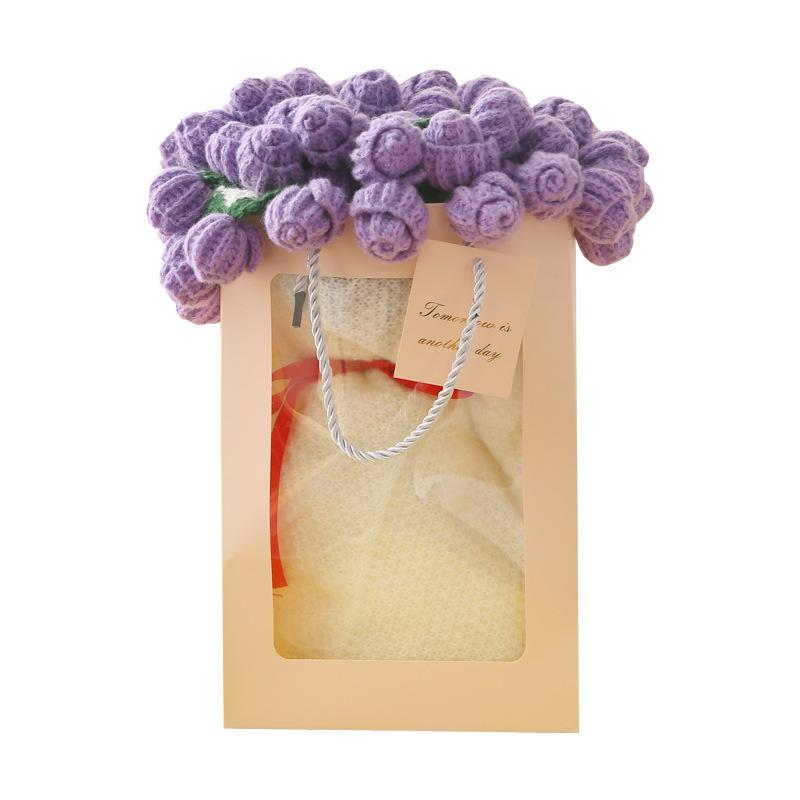 Flower Rose Blanket Shawl Sofa Bouquet Blanket Office Teachers Day Gift