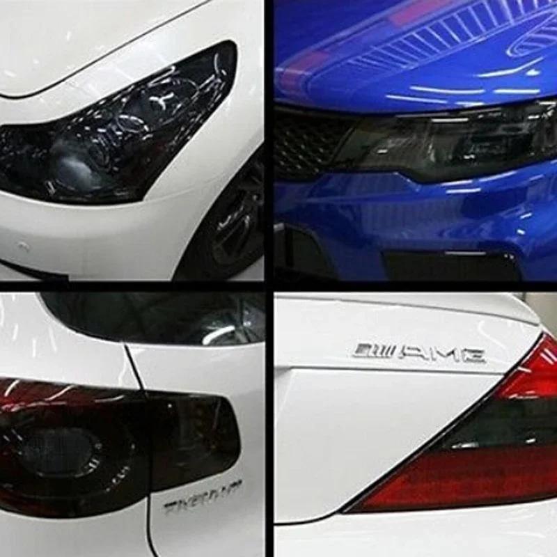 Auto Car Headlight Rear Light Color Glossy Black Lamp Glitter Smoke Tint Film Wrap Vinyl Sticker Styling Accessories