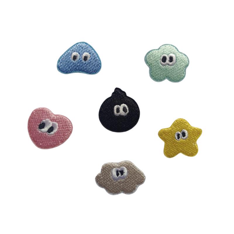 Cute Cartoon Eyes Embroidered Iron-On Patch