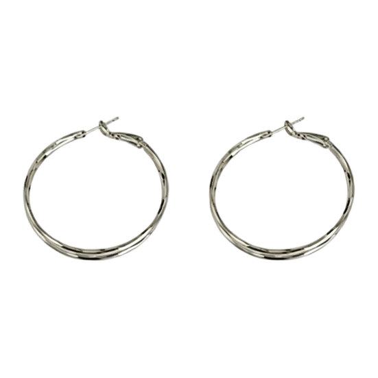 1 Pair Double Circle Hoop Earrings for Women, Large Thin Double Layered Hoop Earrings, Round Geometric Earring Jewelry