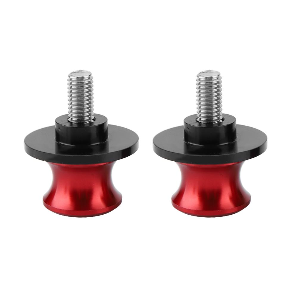 2pcs 8mm Motorcycle CNC Rr Stand Swing Arm Spool Sliders Stand Swingarm Bobbins (Black)