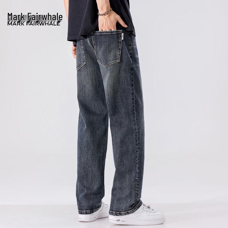 Mark Fairwhale Men's Retro Loose Fit Straight-Leg Jeans