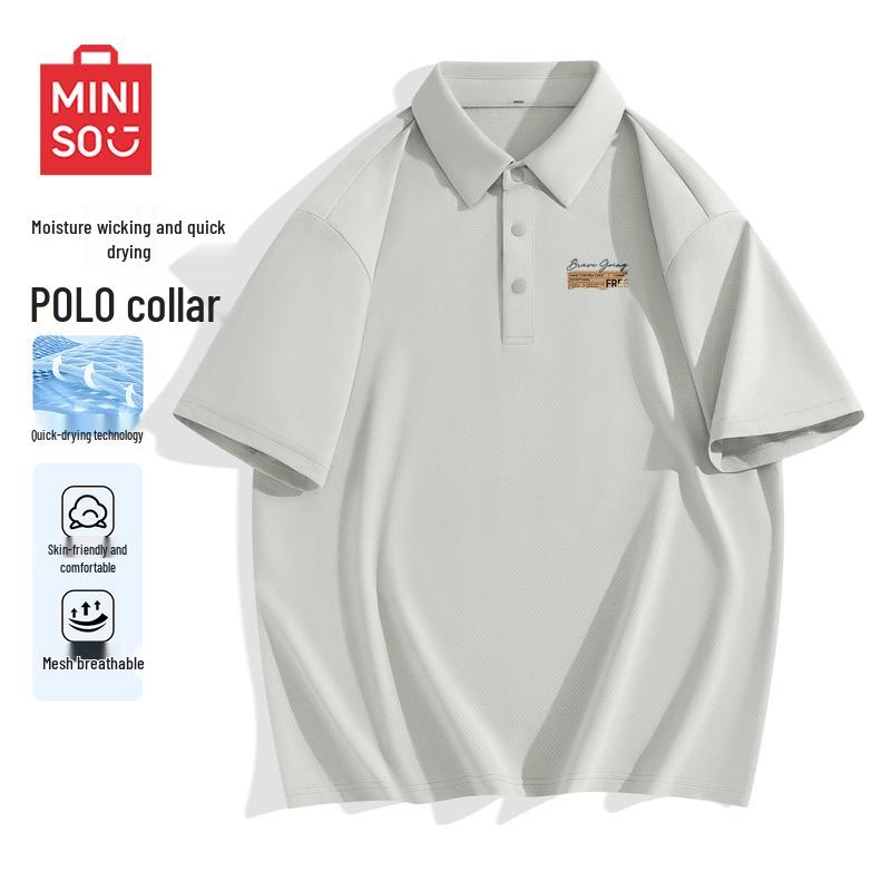 MINISO Men s Cool-Feel Quick-Dry Polo Shirt M