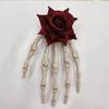 Skeleton Hand Bone Rose Hairpin Headwear Headband Accessory Props  Gift Girl Halloween Decoration