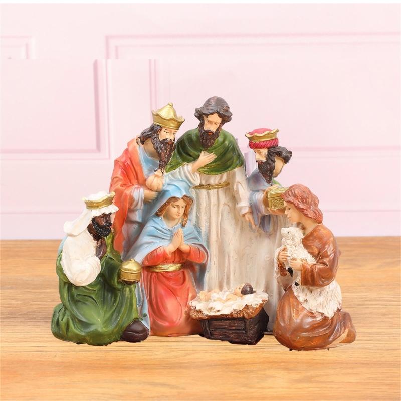 62KD Festival Krybbespill Bord Juledekorasjoner Utstilling Hjemmedekorasjon