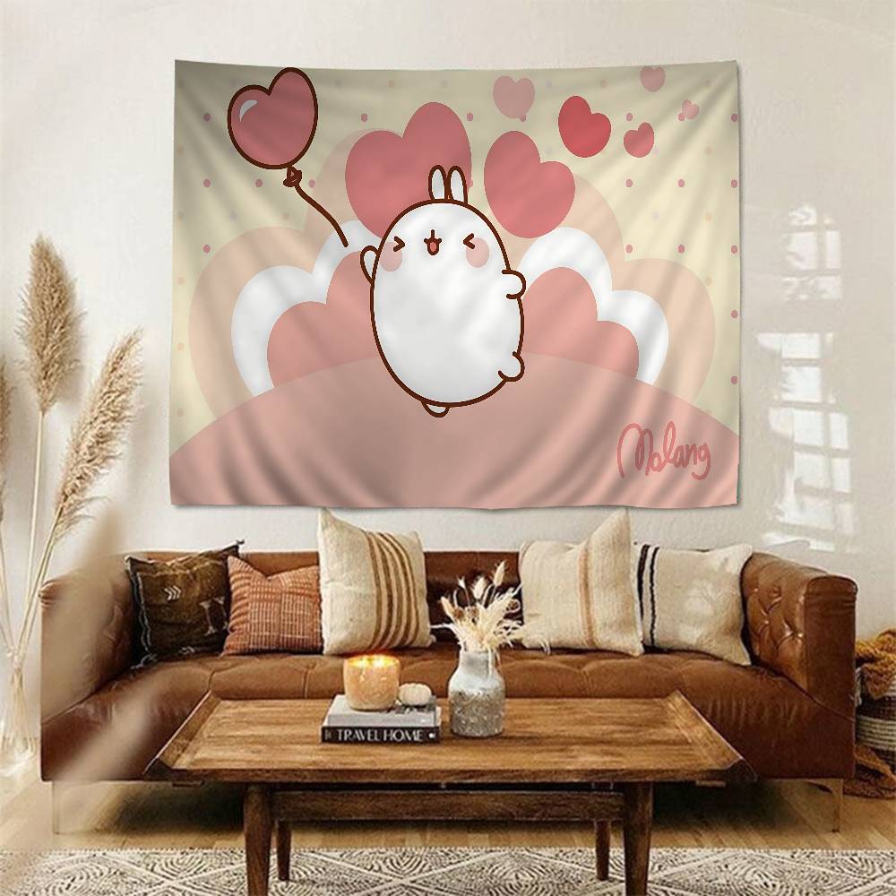 Kawaii MMolangs Colorful Tapestry Wall Hanging Hanging Tarot Hippie Wall Rugs Dorm Wall Art Decor