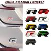 AABIK1 Emblema Griglia Auto in Metallo Adesivi Badge Portellone Posteriore per Volkswagen VW R Rline Polo Golf Jetta Beetle CC Bora Tiguan Touran Passat